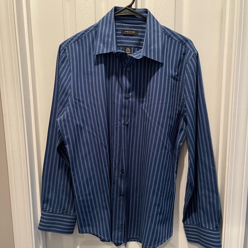 Men's Blue Striped Shirt